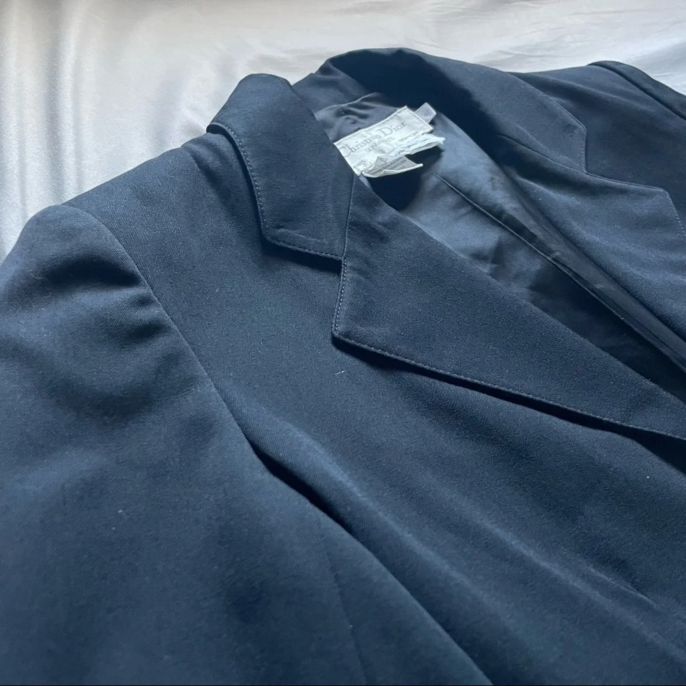 CHRISTIAN DIOR Black Blazer - 100% Wool